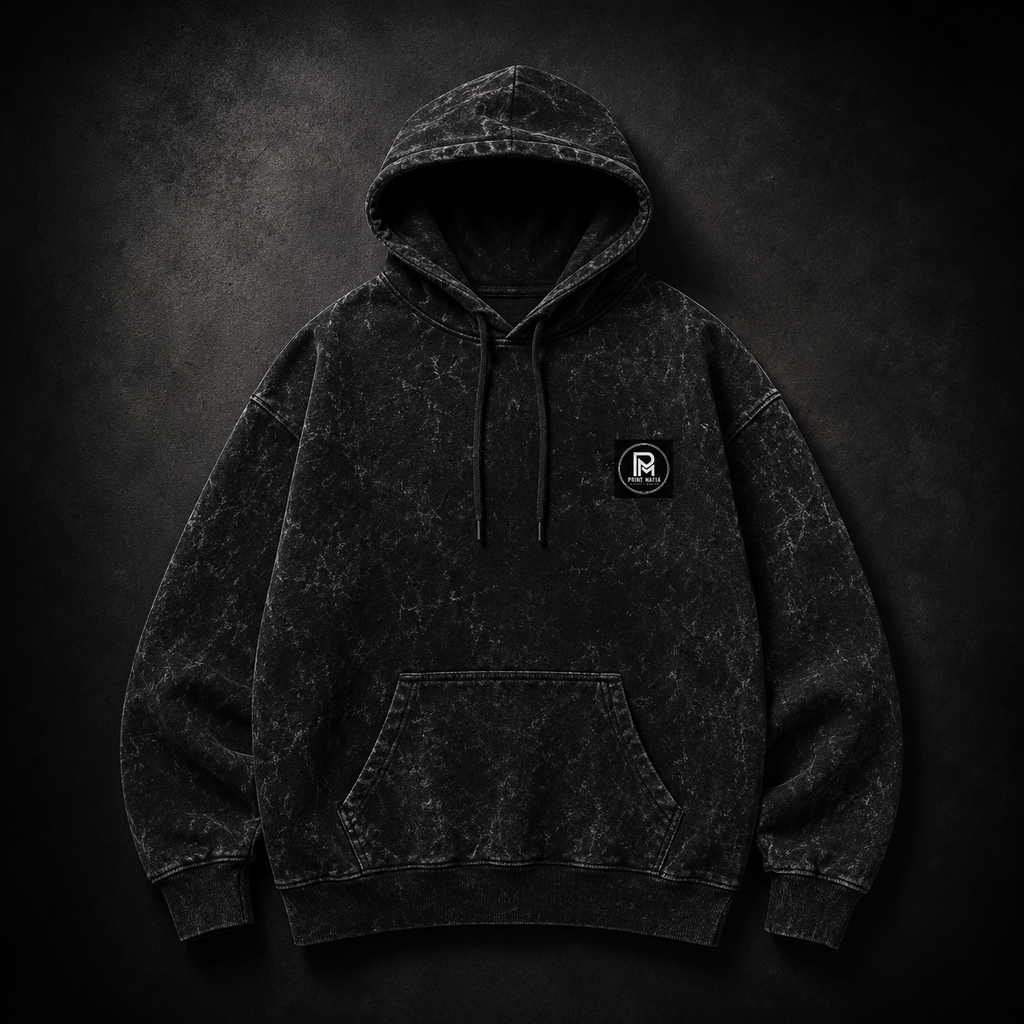 PM Acid Wash Oversized Hoodie