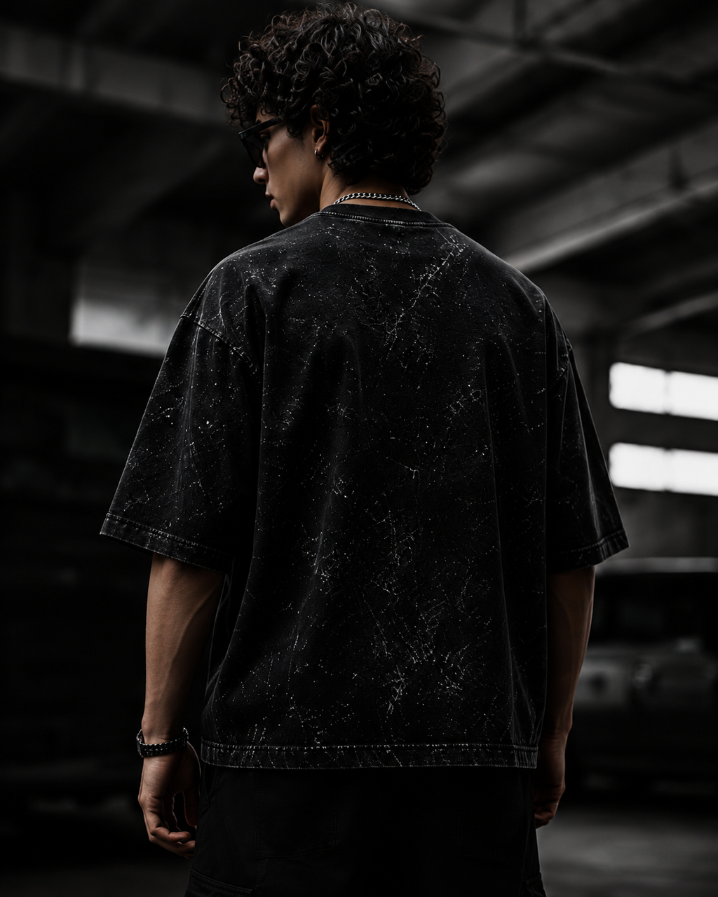 PM Acid Wash Oversized Tee