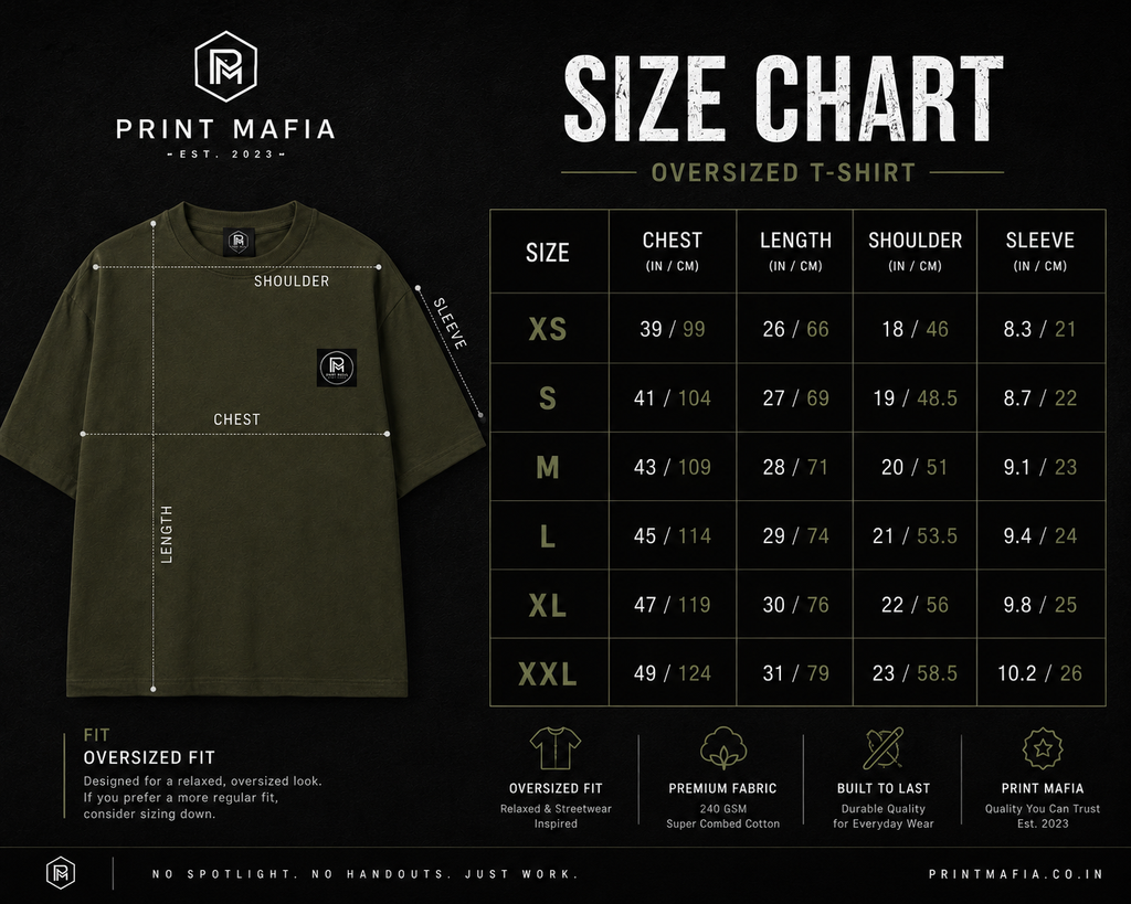 Built In The Dark – Oversized Tee (Olive Green)