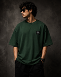 Built In The Dark – Oversized Tee (Bottle Green)