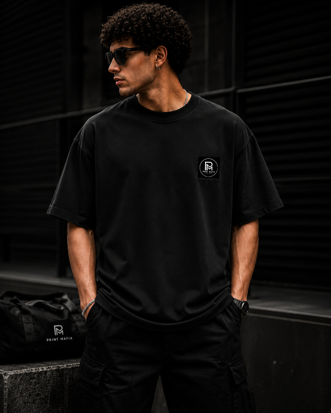 Built In The Dark – Oversized Tee (Black)