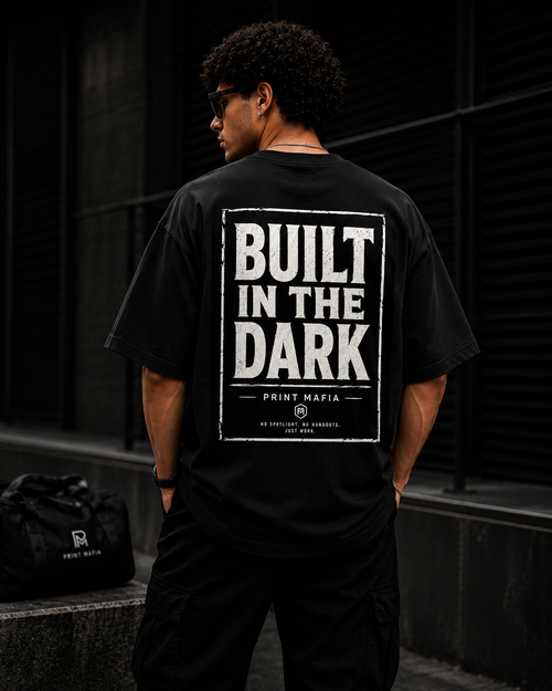 Built In The Dark – Oversized Tee (Black)