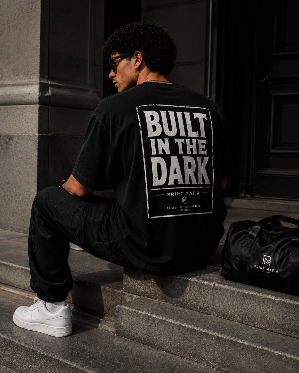 Built In The Dark – Oversized Tee (Black)