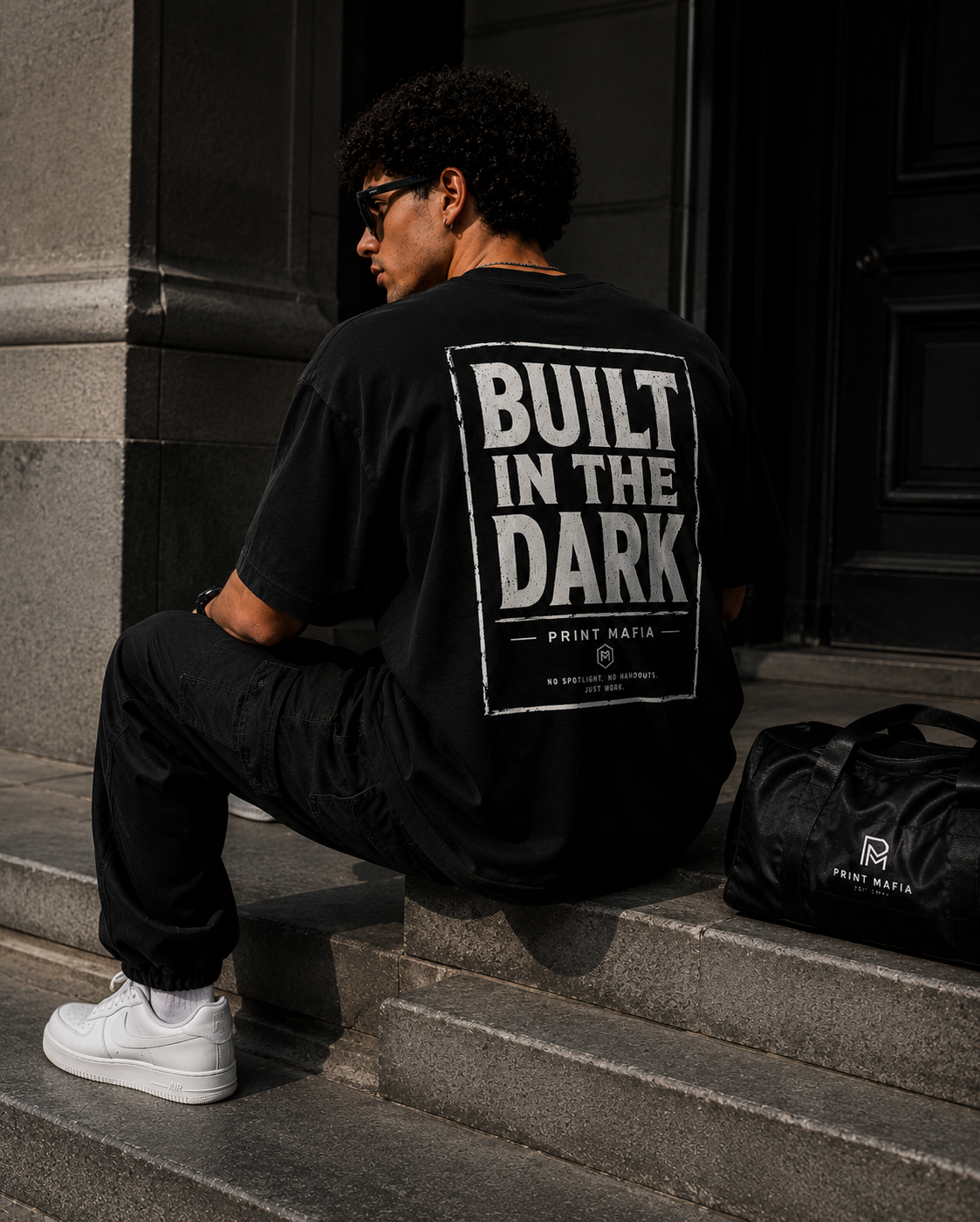 Built In The Dark – Oversized Tee (Black)